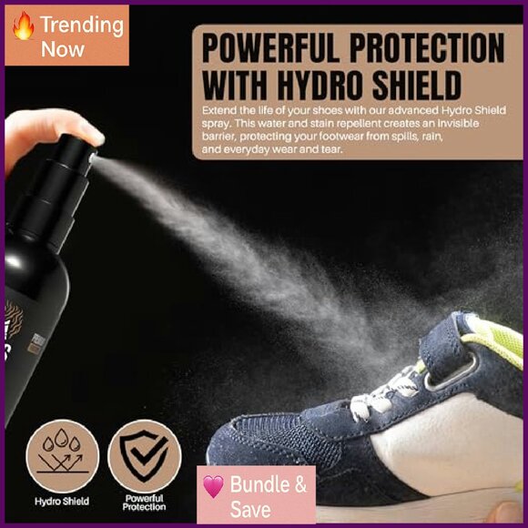 6-in-1 Sneaker Cleaning Kit with Foam Cleaner, Water Repellent, Odor Eliminator - Picture 4 of 8